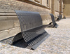 metal benches - photo/picture definition - metal benches word and phrase image