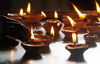 Indian oil lamps - photo/picture definition - Indian oil lamps word and phrase image