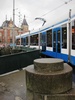 tram in Amsterdam - photo/picture definition - tram in Amsterdam word and phrase image