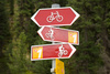 bicycle signpost - photo/picture definition - bicycle signpost word and phrase image
