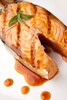 Teriyaki salmon steak - photo/picture definition - Teriyaki salmon steak word and phrase image