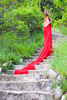 lady in red - photo/picture definition - lady in red word and phrase image