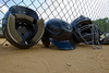 batting helmets - photo/picture definition - batting helmets word and phrase image