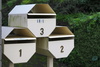 octagonal mailboxes - photo/picture definition - octagonal mailboxes word and phrase image